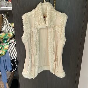 Twisted Heart Shearling Vest